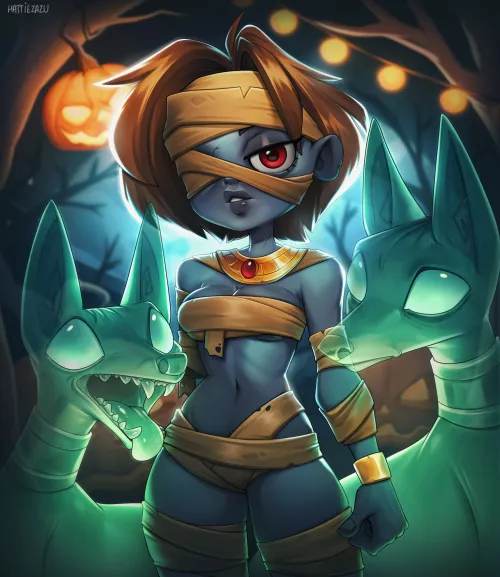 Mummy & jackals (by hattiezazu)