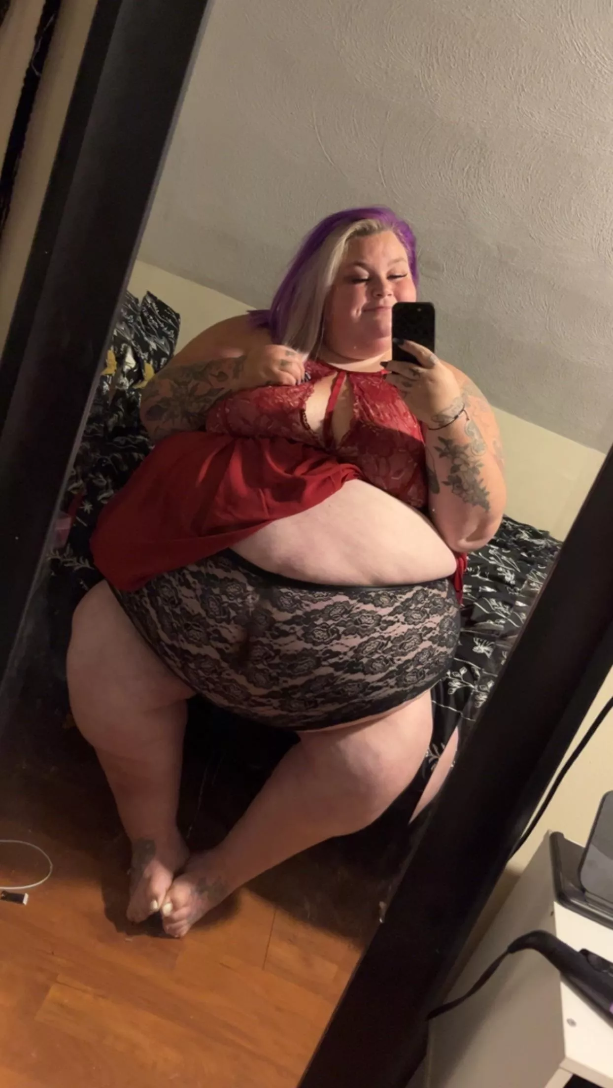 The cutest piggy dressed in lace…