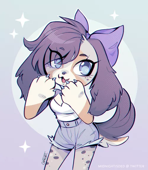 Uwah! - art by MidnighTisDED of one of my sonas, Lexi !!