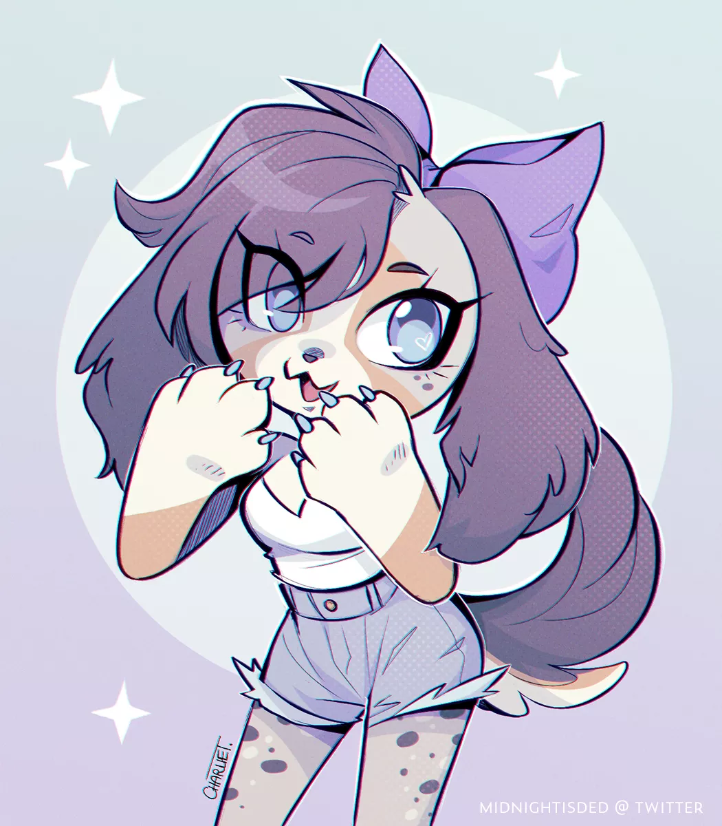 Uwah! - art by MidnighTisDED of one of my sonas, Lexi !!