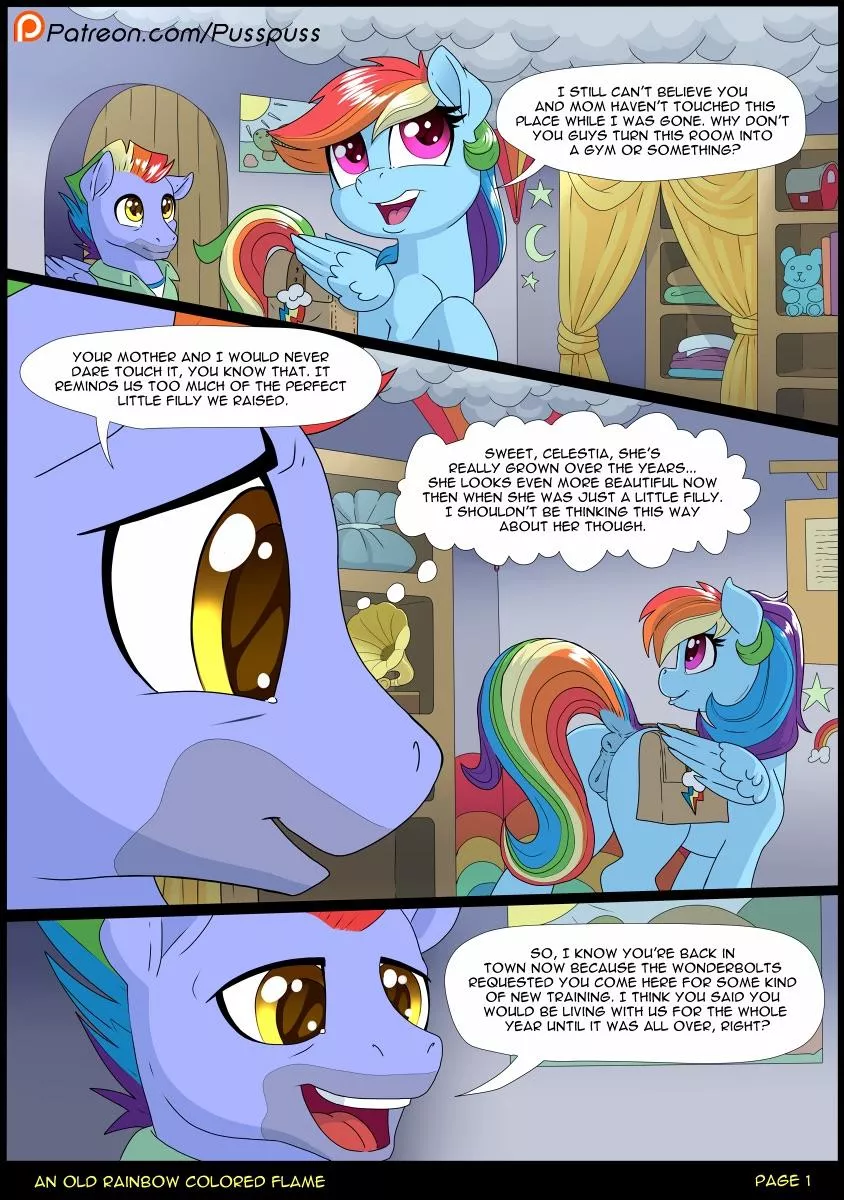 an old rainbow colored flame by pusspuss