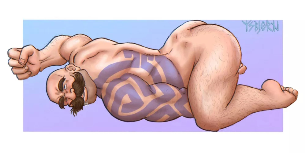 Braum’s ass by me (ysbjorn07 on tumblr, twitter, instagram, patreon)