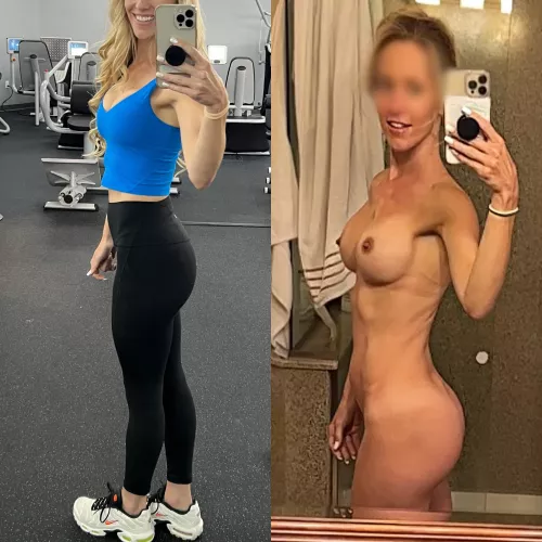 Four kids later … been working hard on the Mombod 💪