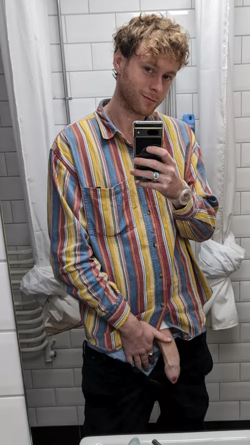 Hanging out in the work toilets waiting for you