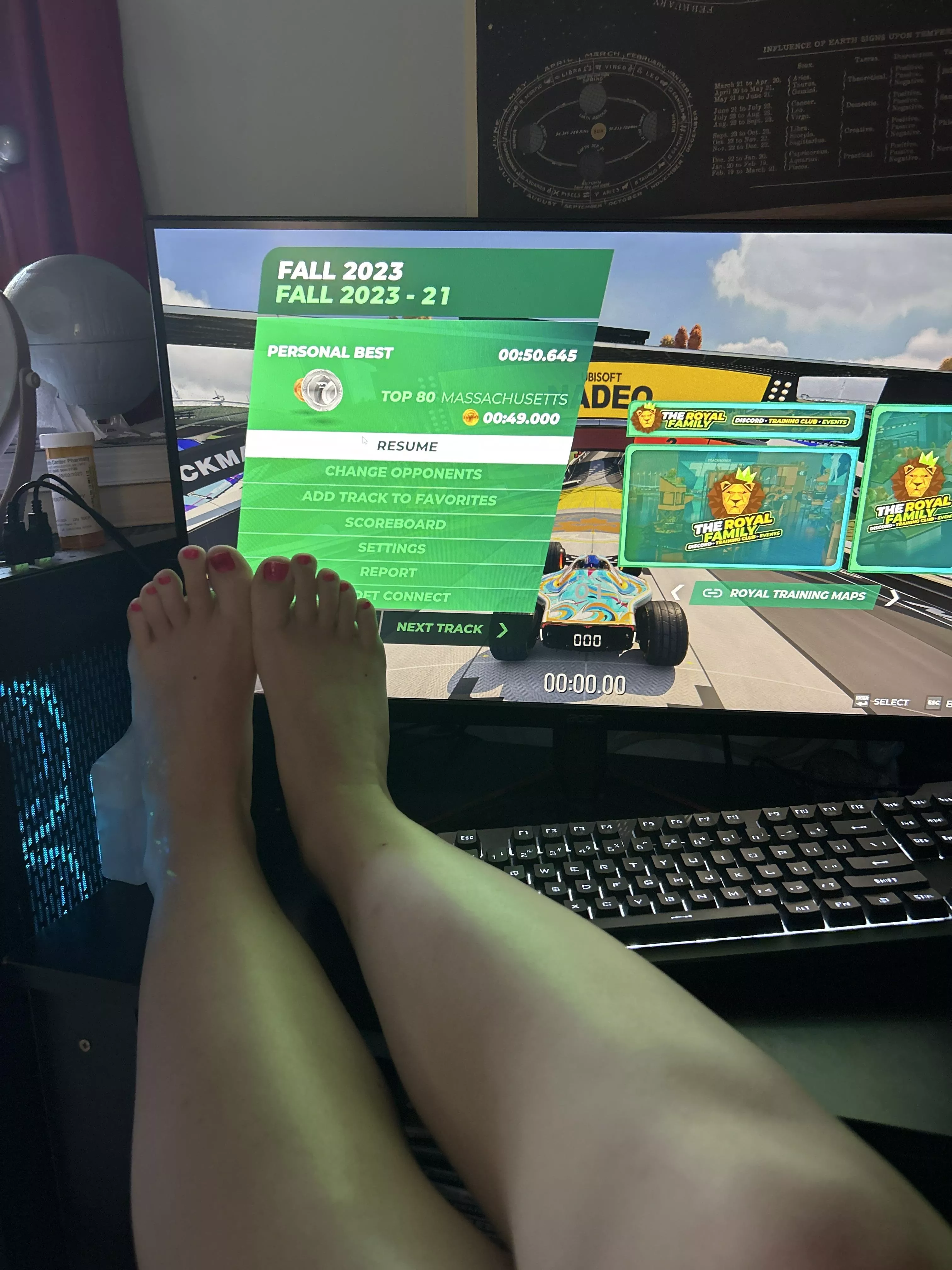 kicking my feet up while playing some games