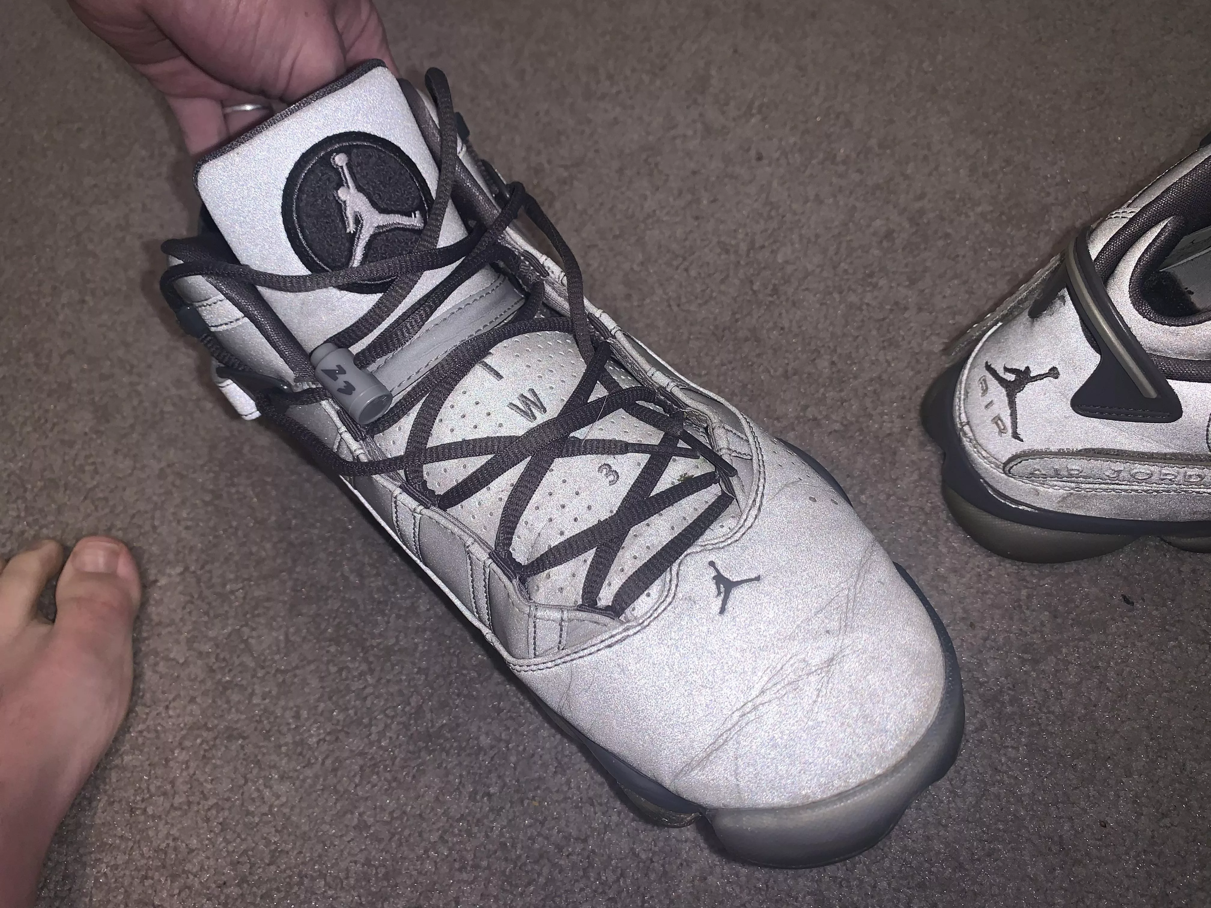 New to my items store, my dirty and used Jordans that I wear almost daily! Wanna smell my feet? Now is your chance! Click the link in the comments to get them🖤