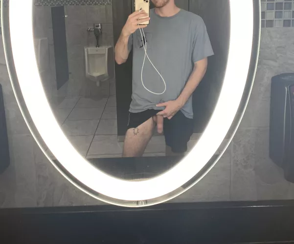 What would you do if you walked in on me taking this picture in the PF bathroom?