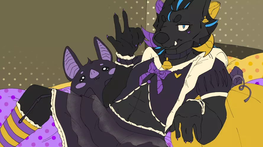 WIP | Just for anyone who was only seen my MS Paint drawing, WIP but y'know. Needed a Halloween themed wallpaper, needed a wallpaper in general after I had to factory reset my PC. *Vanish Emoji* Also is this NSFW?... I think it's borderline maybe?... l