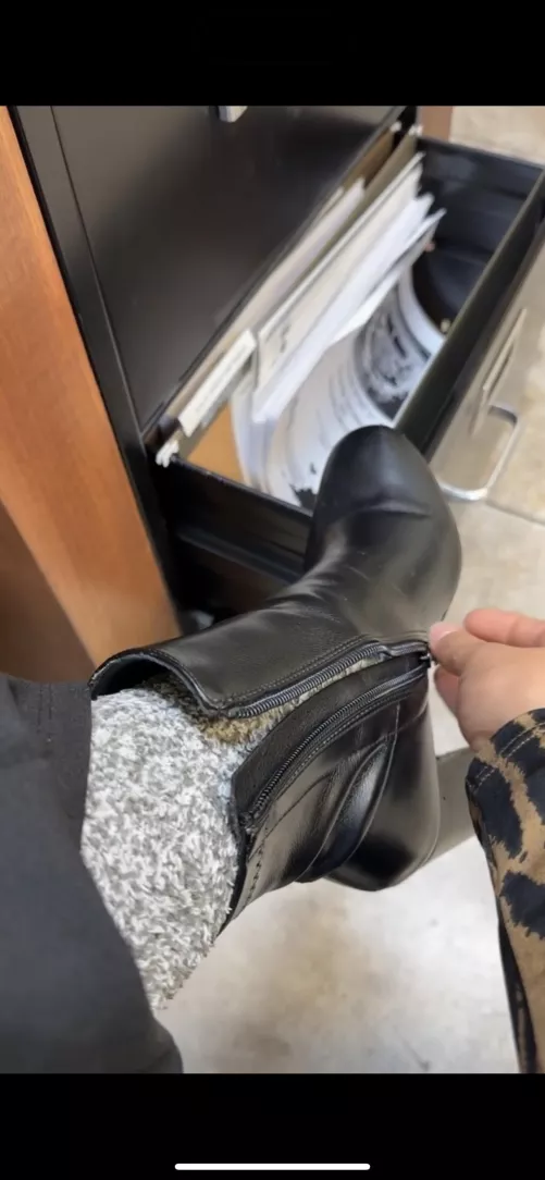 Working in Fuzzies & Heels