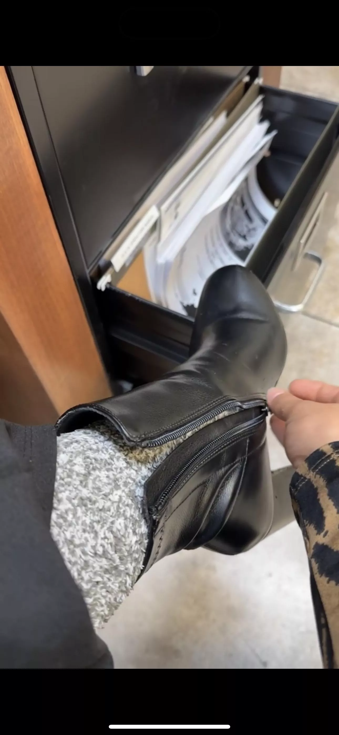 Working in Fuzzies & Heels