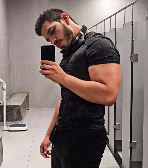 After cardio. With my boy