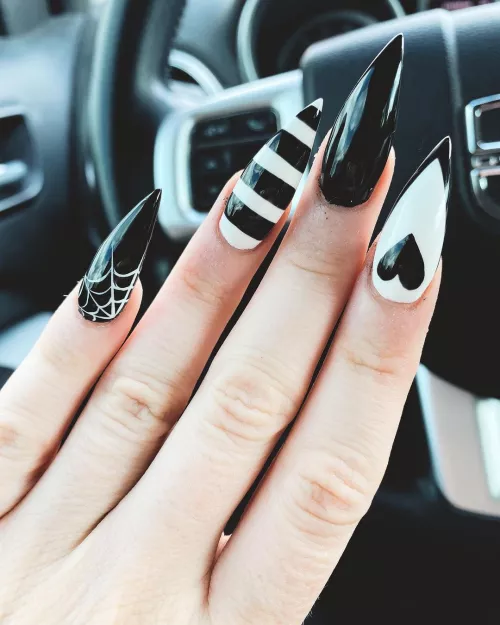 Black and white spooky cute set