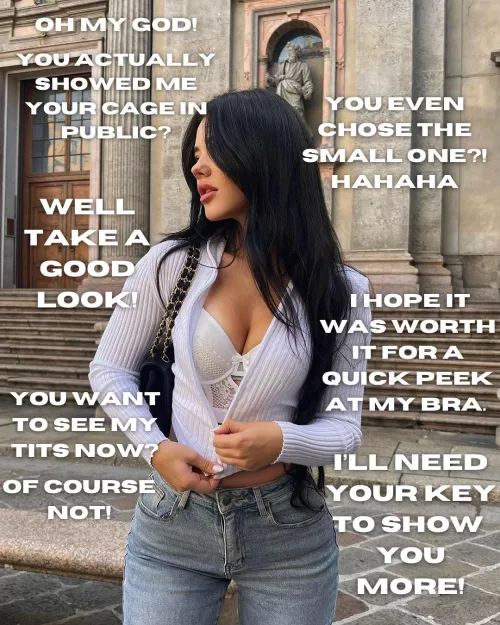 Even just getting to look at her bra like that is too much for you to handle!