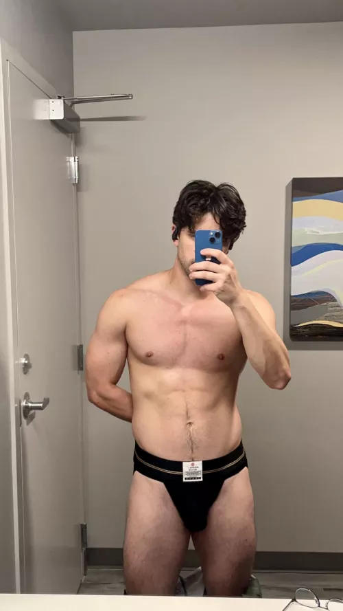First time wearing a jock