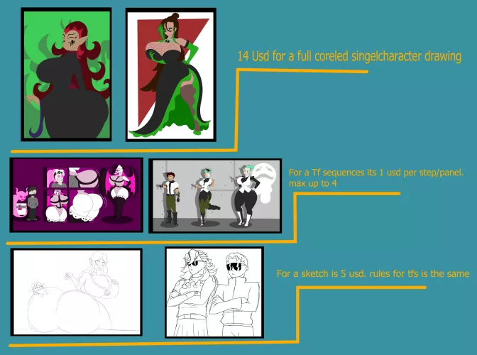 i wanted to share my commision sheet. if anyone is interested just Dm me