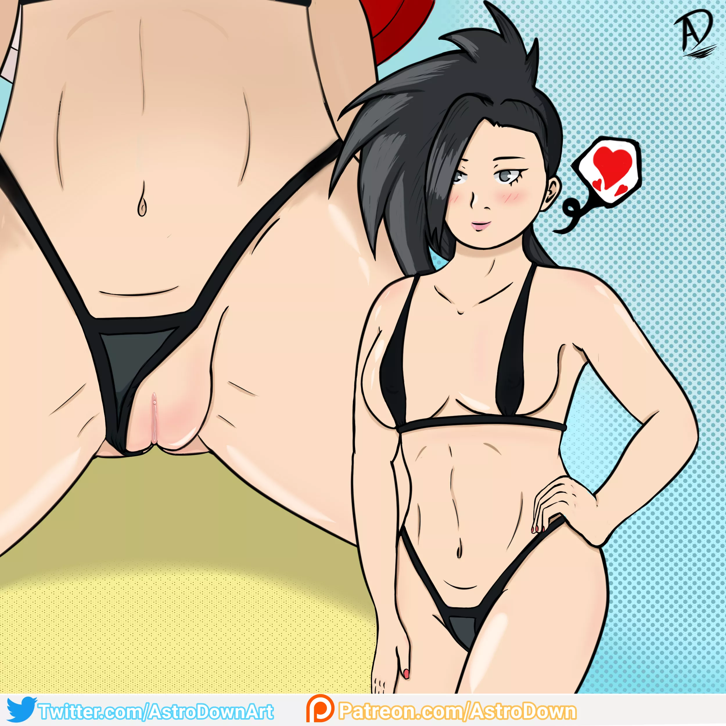 Momo Yaoyorozu in the Beach ( By AstroDownArt )