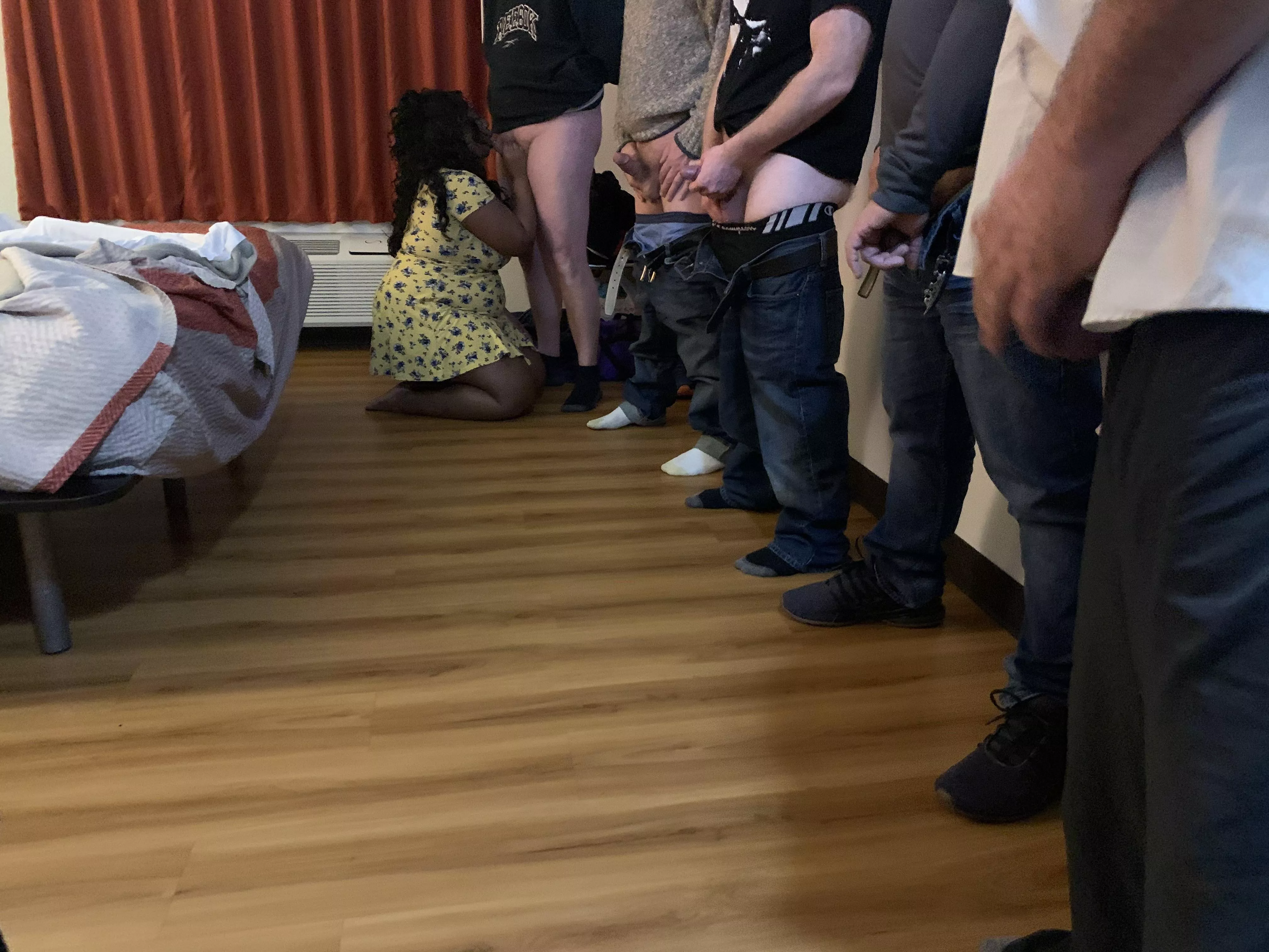 Someone asked if I do trains (gangbangs) yes, I love white dick!