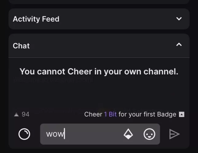 Twitch won’t let me use my own Chat