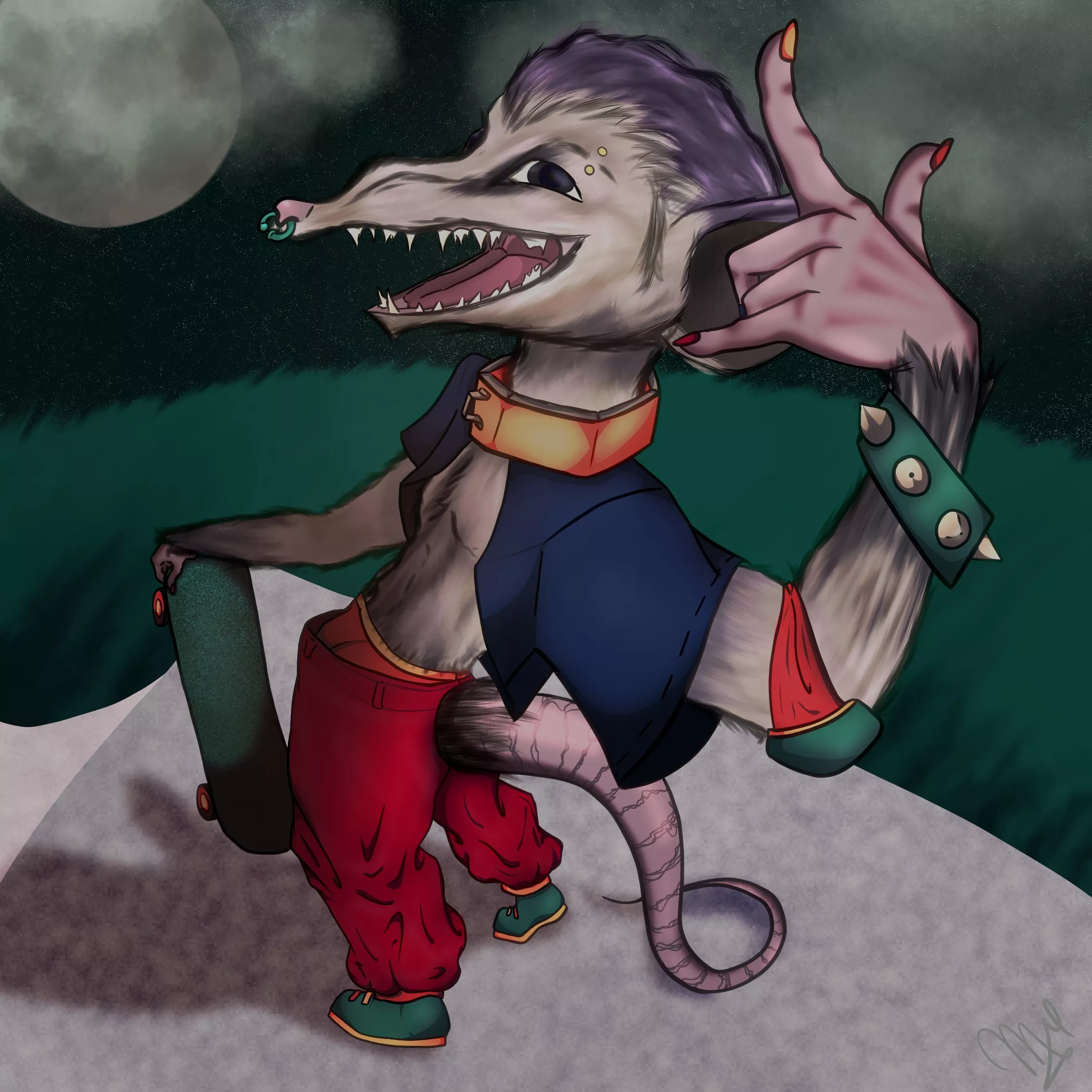 What name do you think I should give this anarchist opossum?