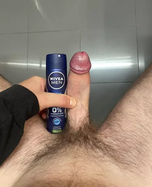 Compared to a deodorant can