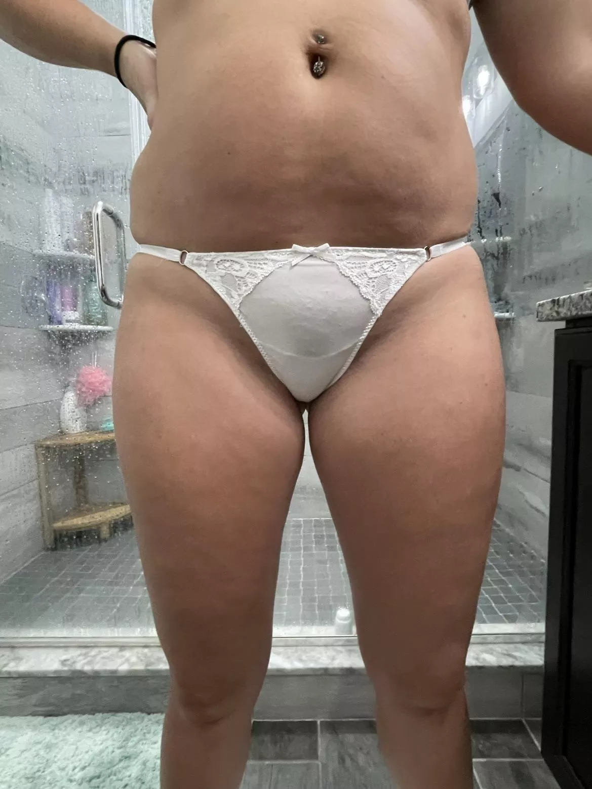 I like that you can see a hint of my bush [f]