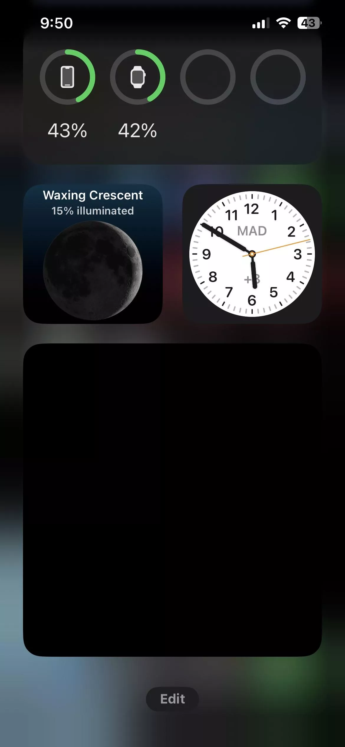 iOS widget stopped working a couple of days ago, it’s just black.