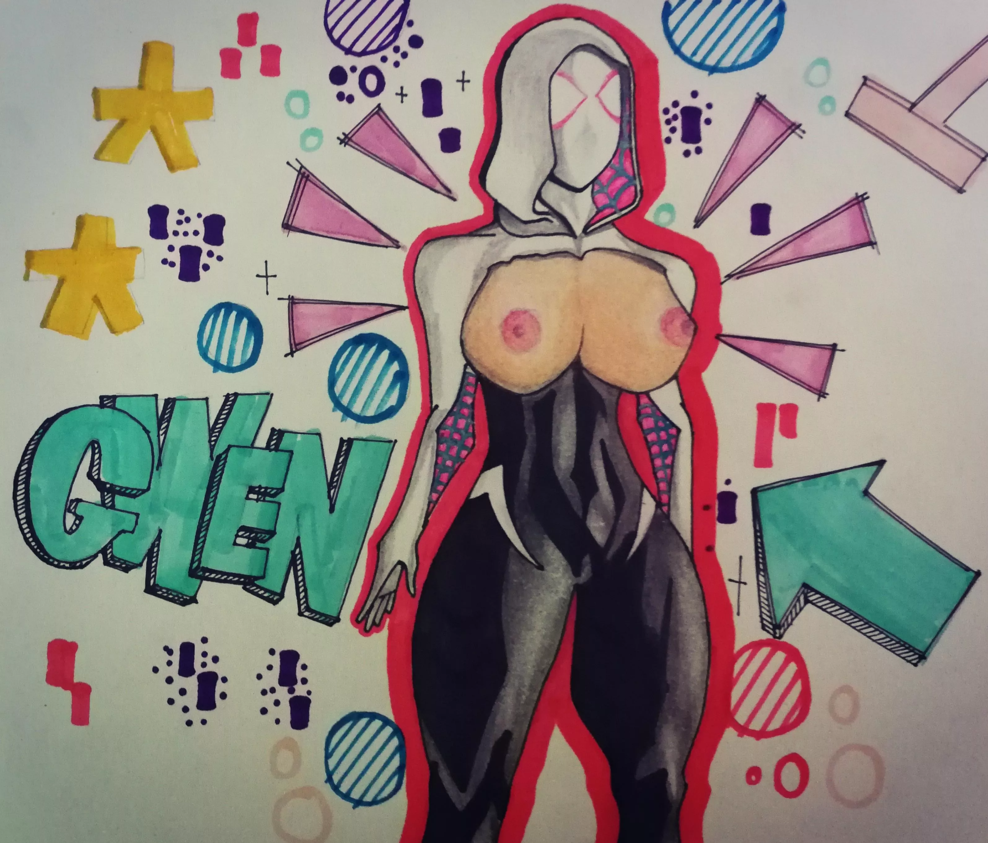 [Marvel] Spidergwen hand drawing done by me