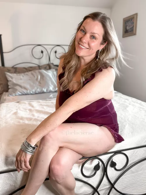 Me in a sexy velvet romper (f)