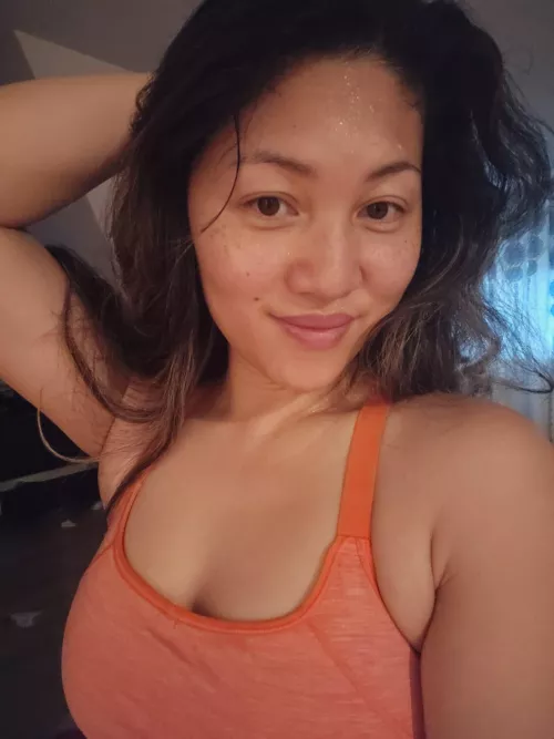 Morning rides always get me sweaty