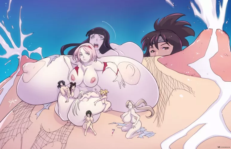 Mountains of Milk (BE, giantess, lactation, HUGE boobs, immobile, multiple girls)