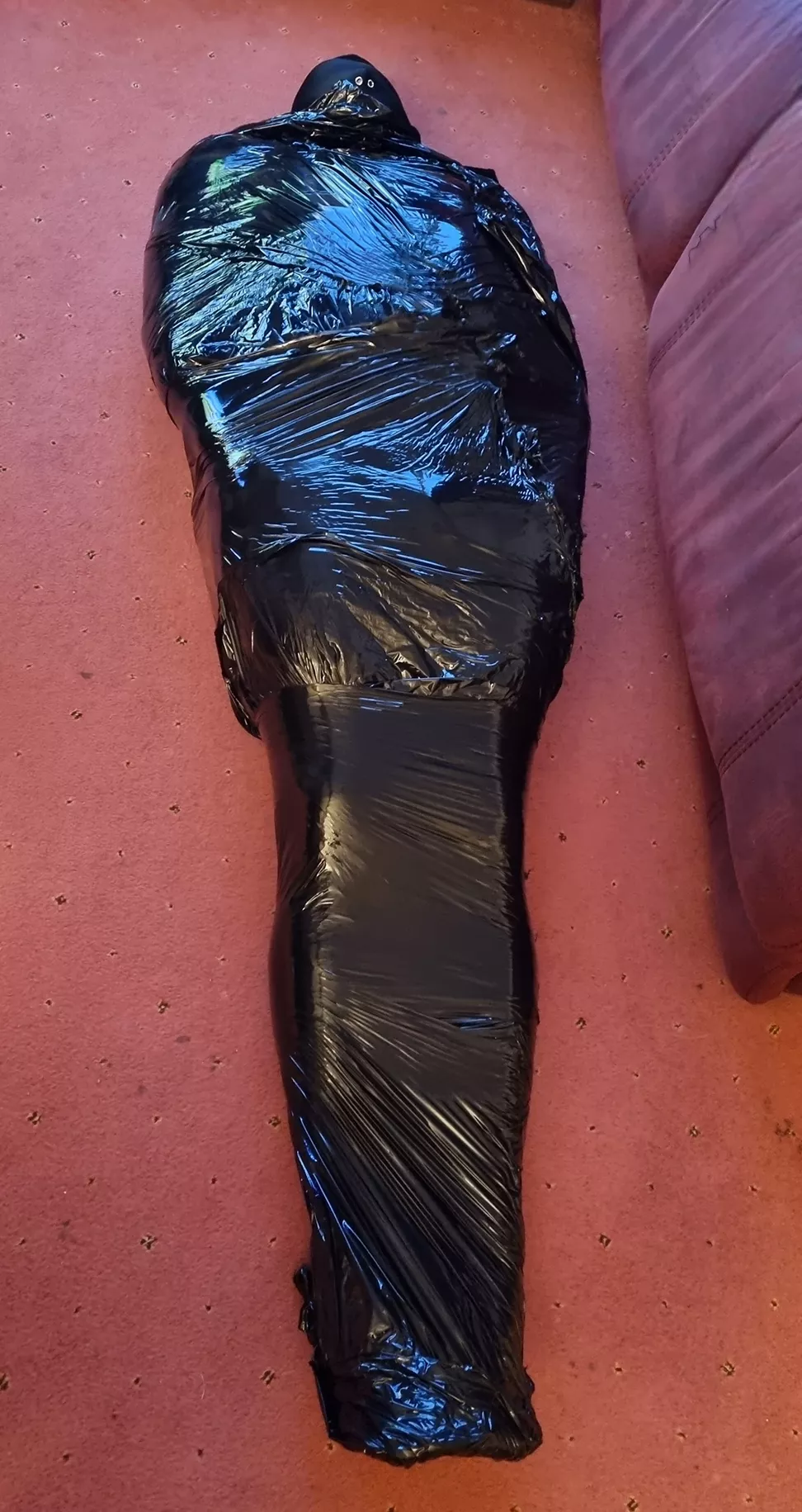 My wrapped sub, shortly before he had some Hard-core CBT