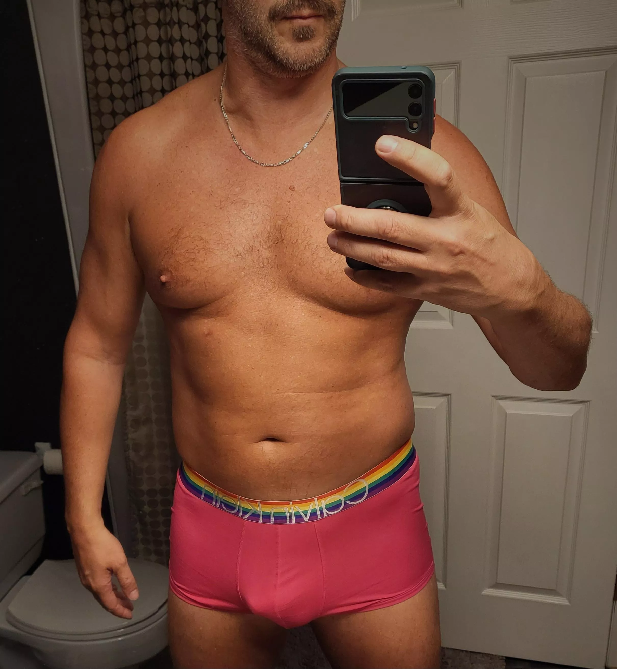 Pink shorts Wednesday..