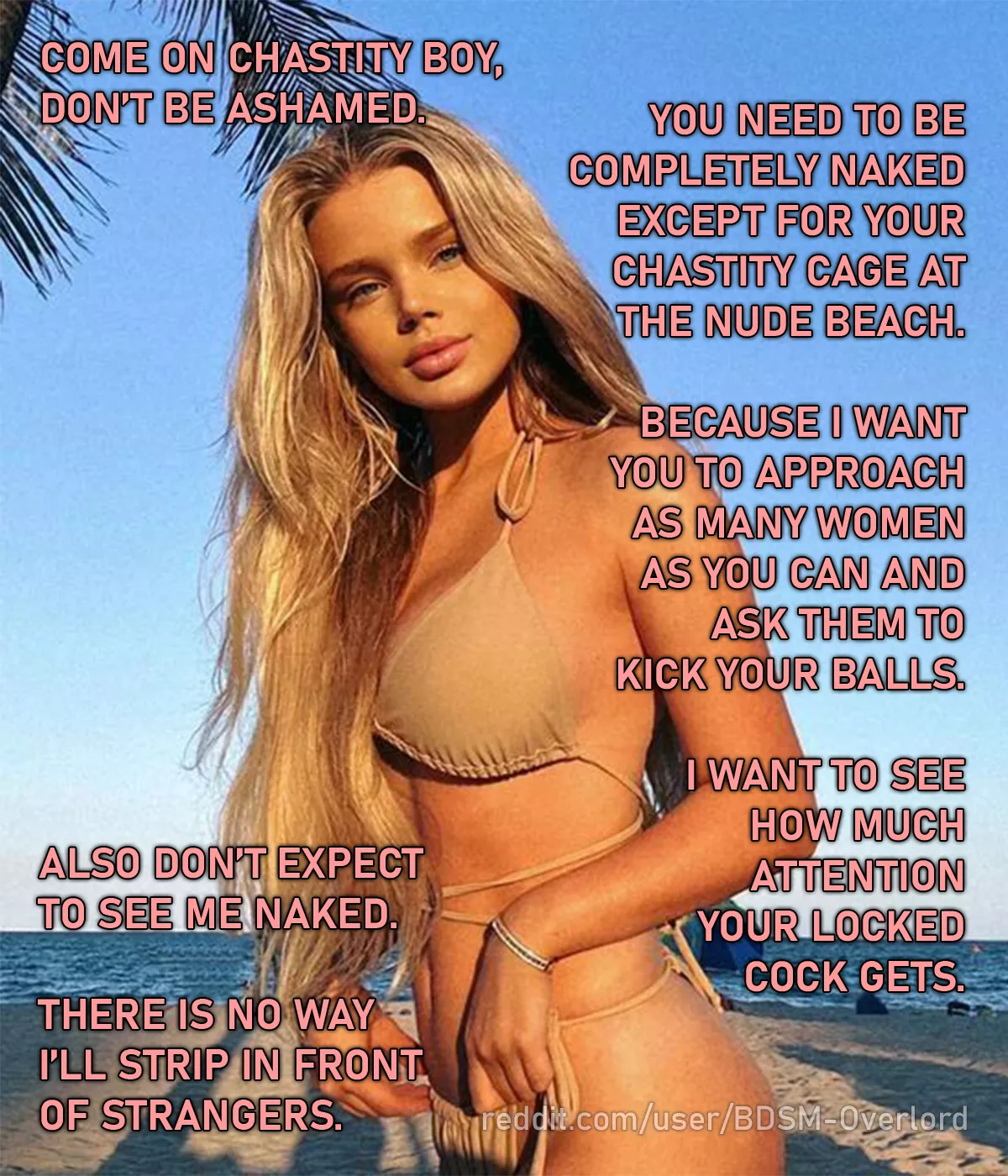 She takes you to the nude beach – Day 18 | 30 Days Of Chastity (Locktober)