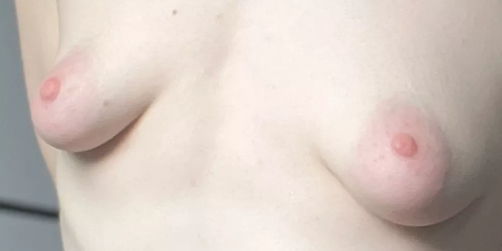 Sucking my boobs with areolas is among your duties 😏