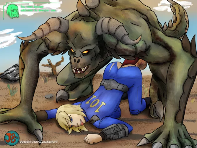 Vault Girl x Deathclaw (JuiceboxR34) [Fallout]