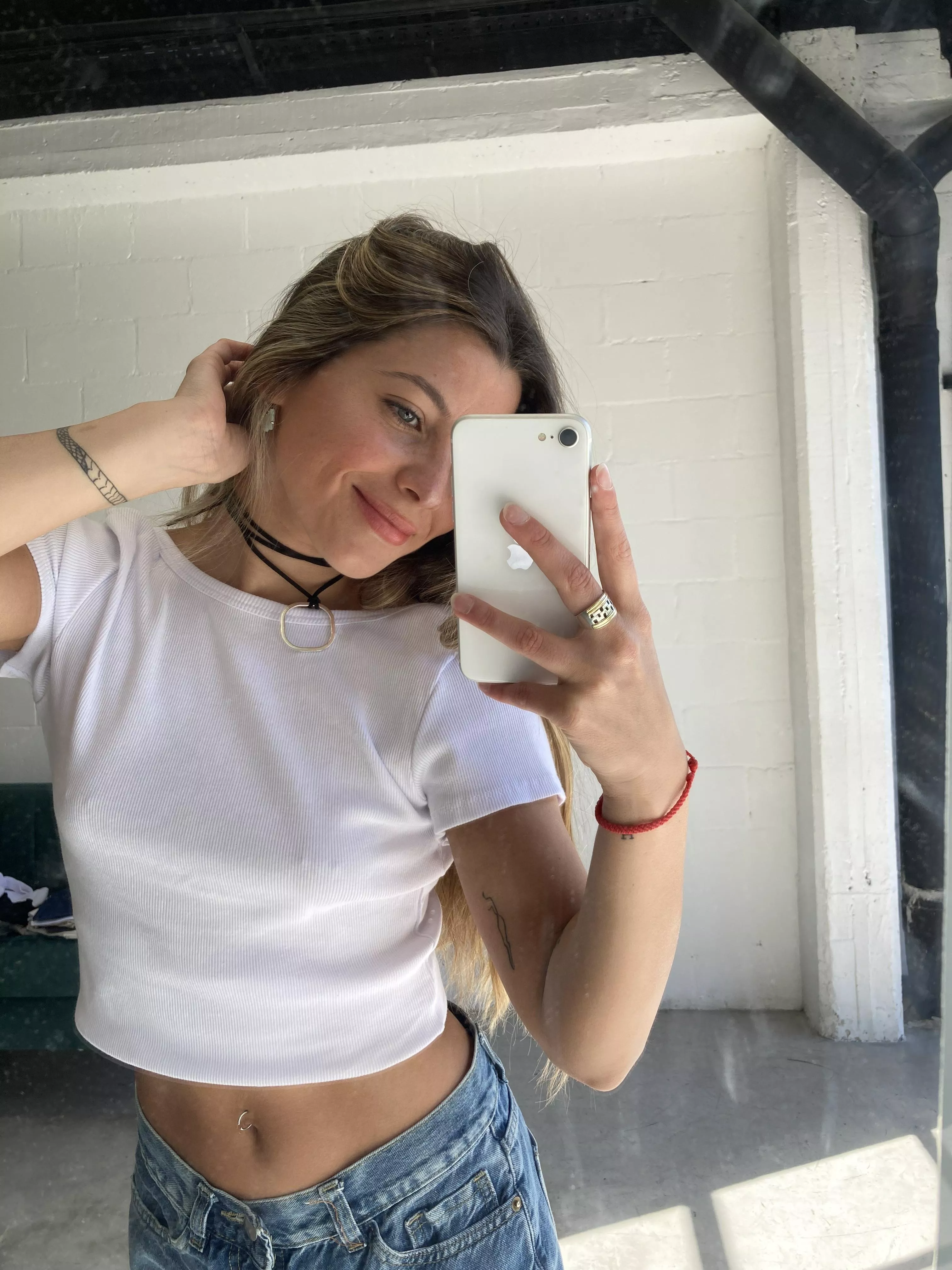 Always braless to show off my piercings