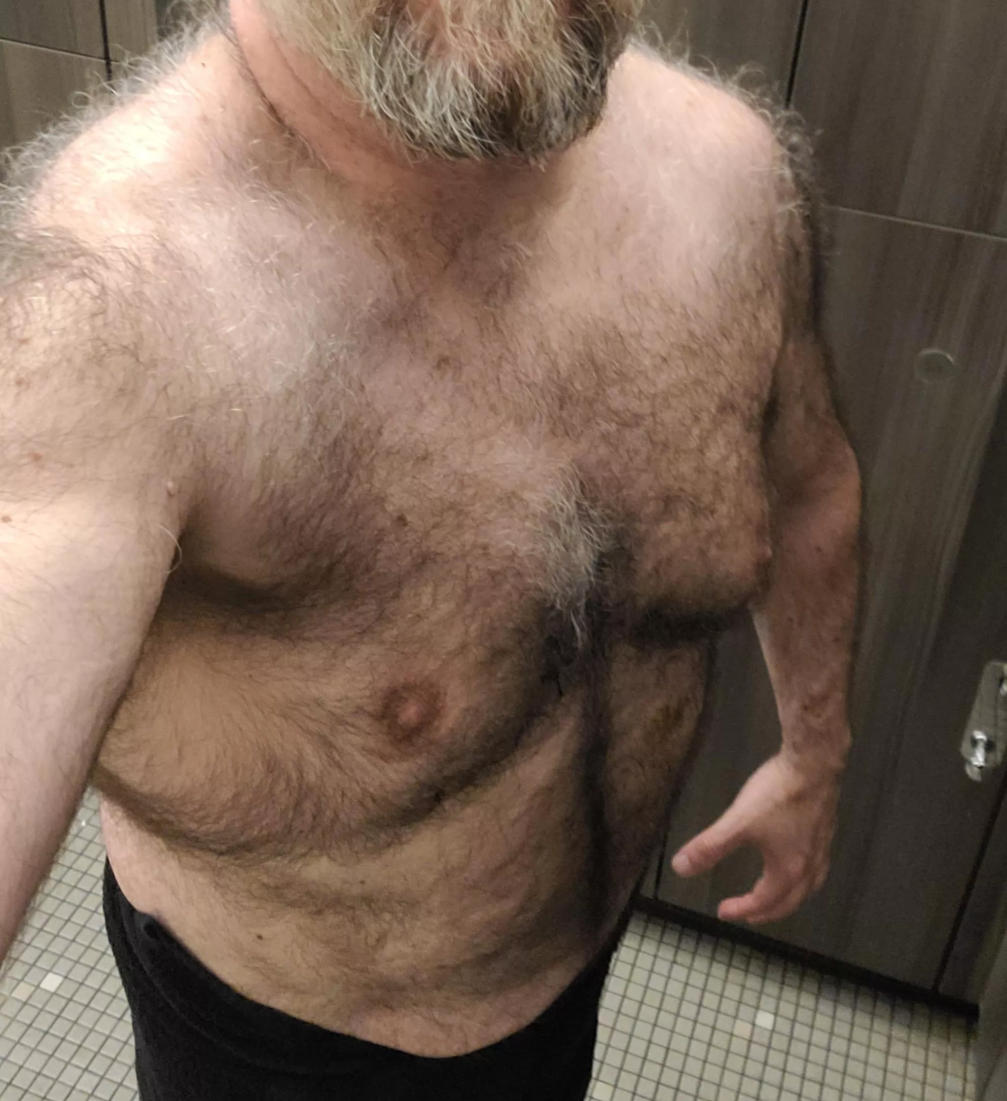 Hairy at the gym