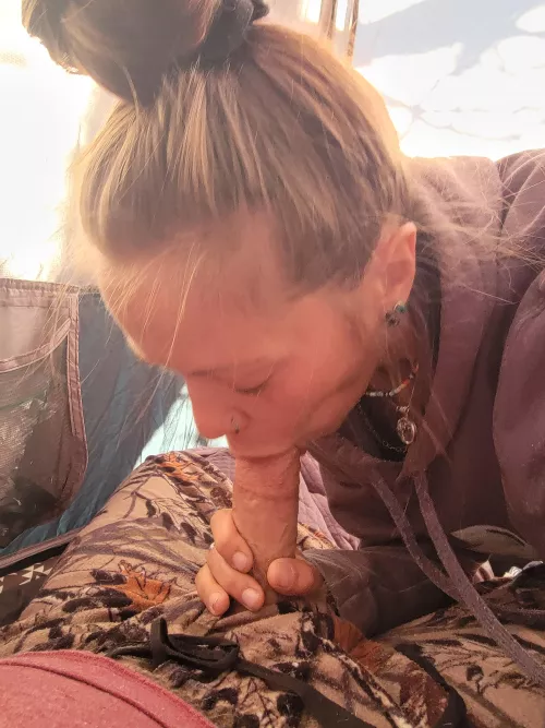 I'm the little camp whore.. he busted hard