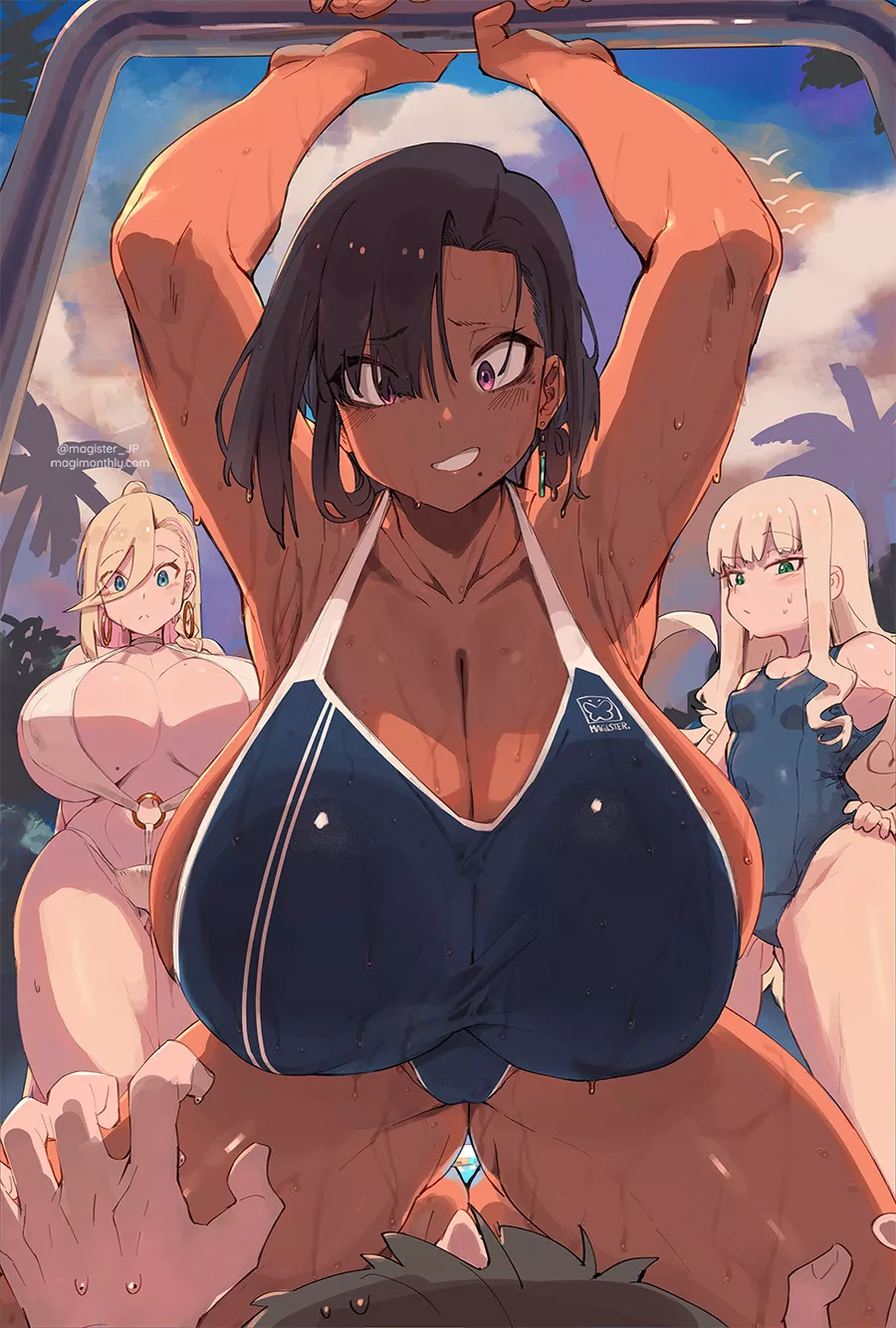 Swimsuit oppai overflow