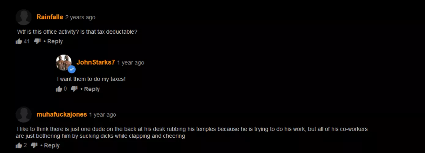 The video was of an apparently corporate party