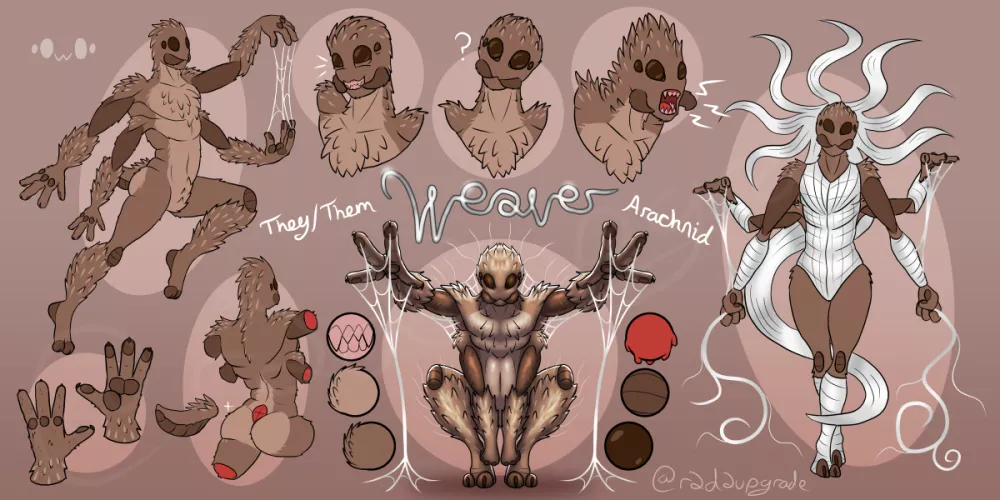 Weaver - Web-spitting wall-climbing arachnid (refsheet)