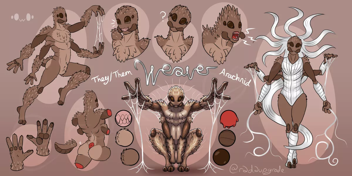 Weaver - Web-spitting wall-climbing arachnid (refsheet)