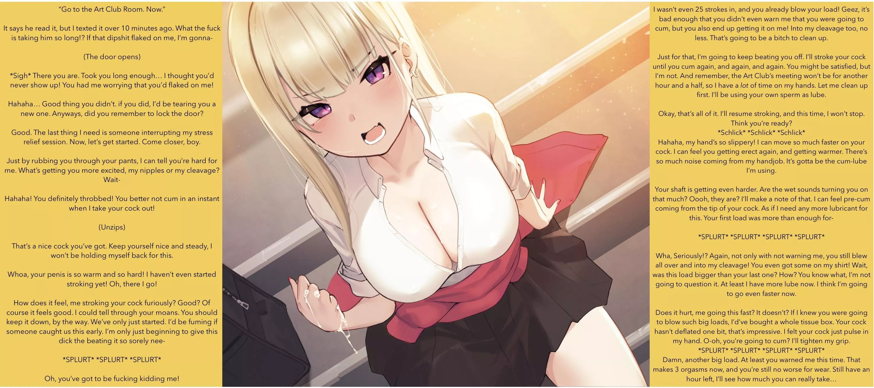 After School Stress Relief [Handjob] [Premature Ejaculation] [Multiple Orgasms] [Milking] [Artist: Hayabusa]