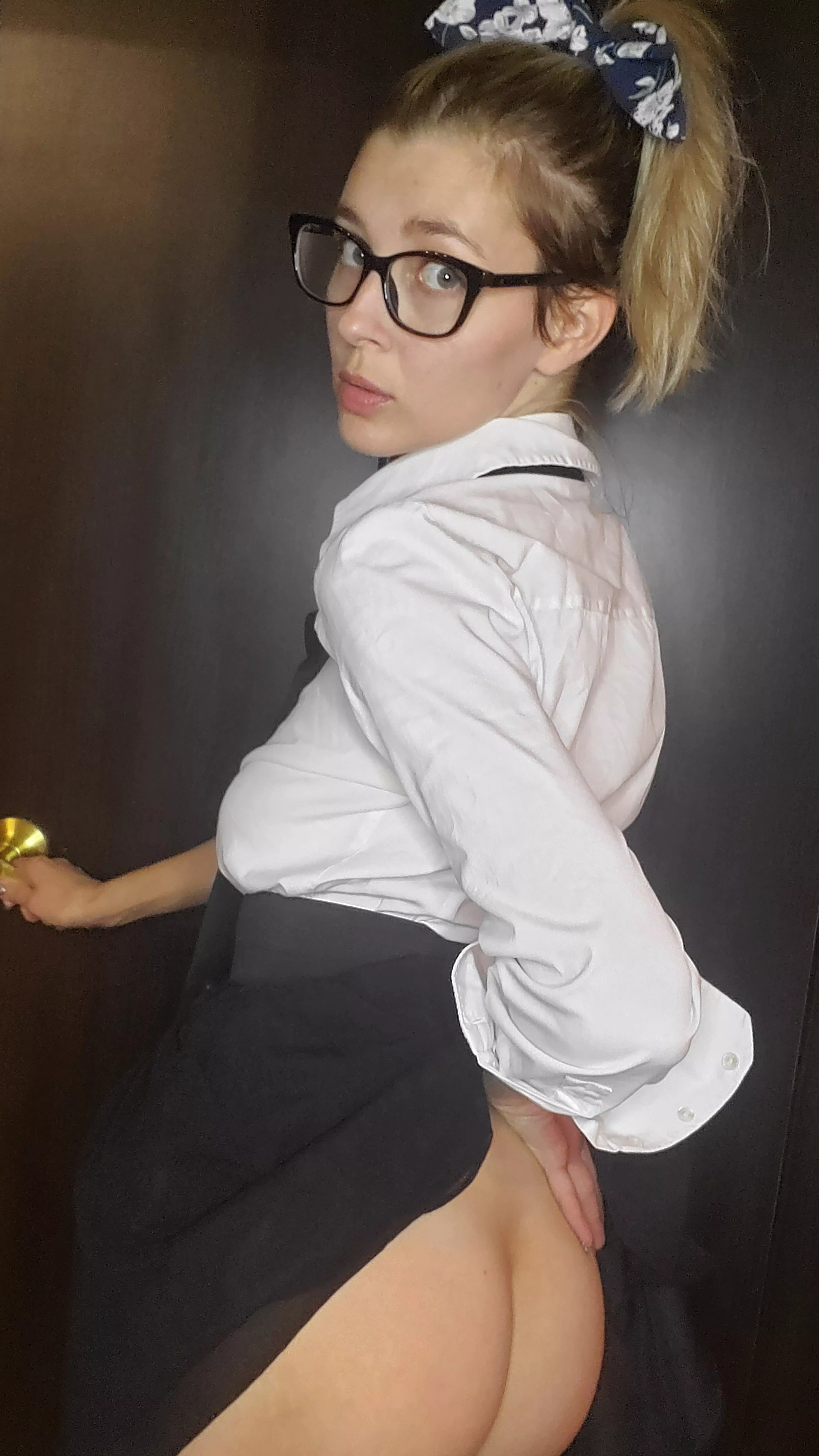 Always without panties at work