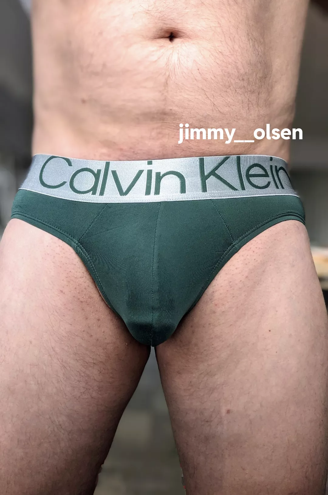 Calvin loves showing my defined cockhead outline.