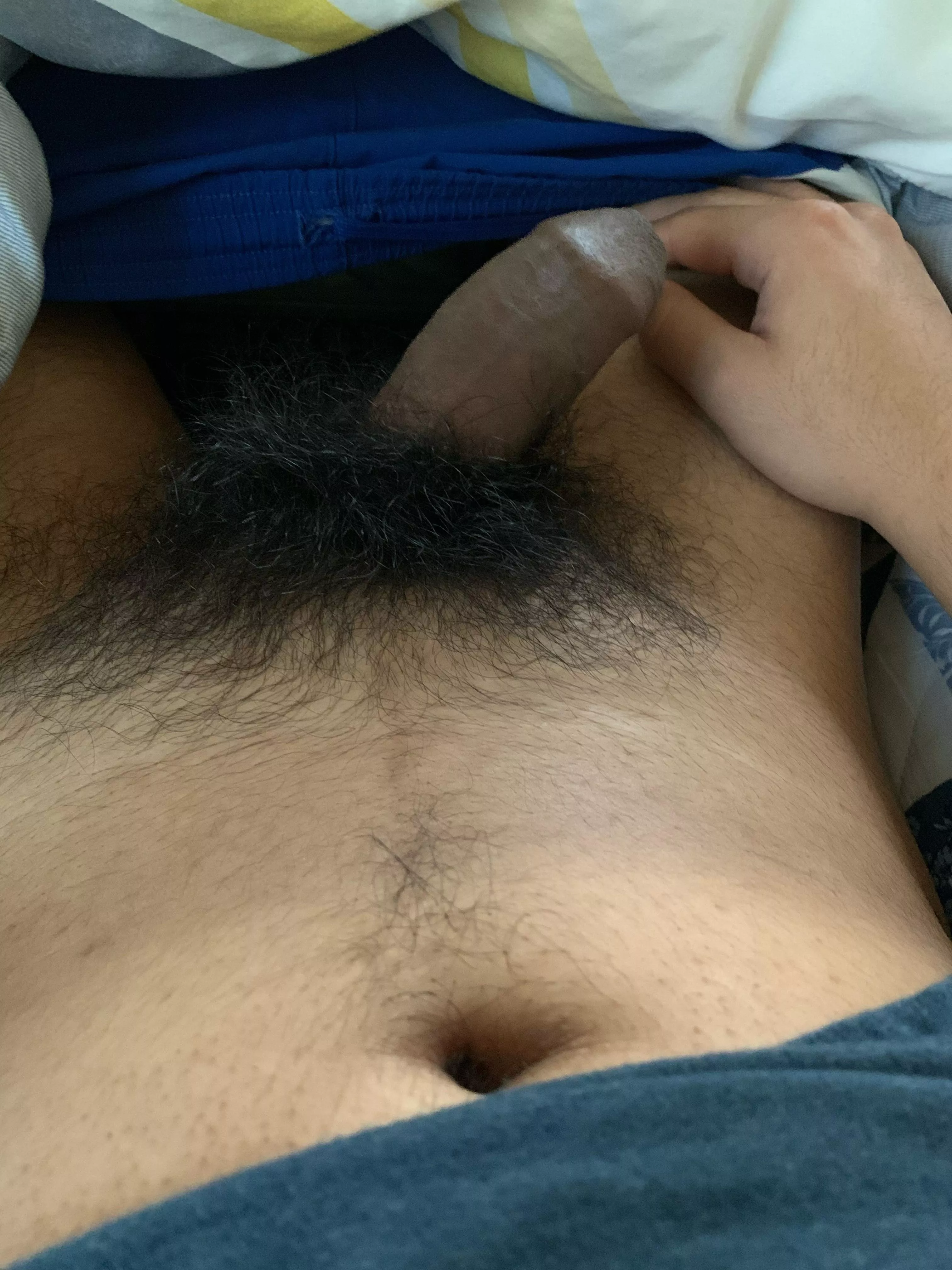 Fuck I love having a bushy penis