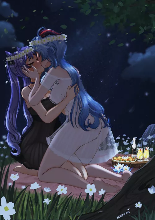 Keqing and Ganyu - she called me to see the stars (Harumi4k) [Genshin Impact]