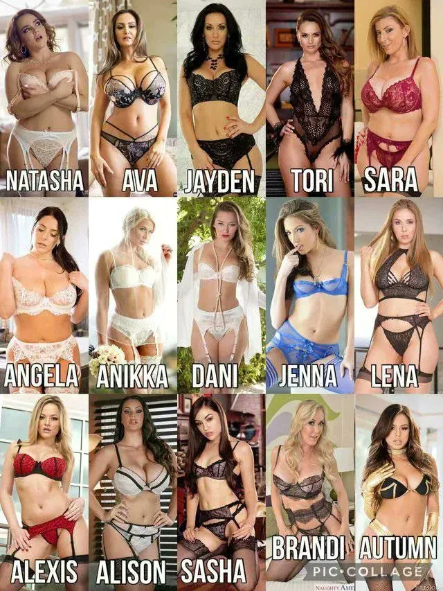 Lingerie lovers: pick 1 from each row for a foursome