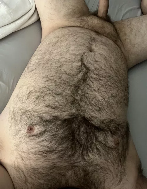 My chest hair might be thick but it’s still soft