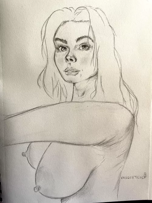 “My muse” sketched my gorgeous wife